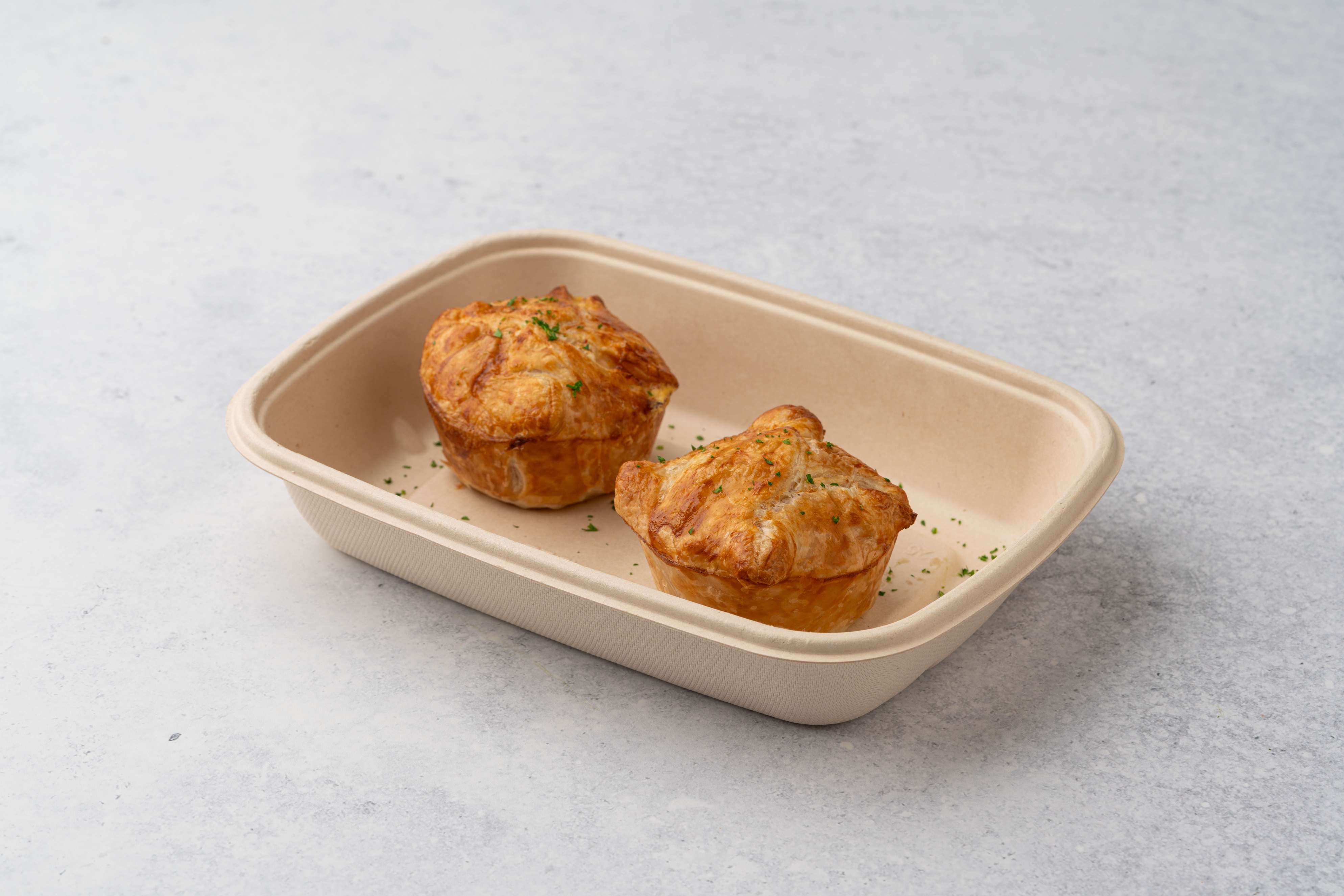 Scrambled Eggs Puff Pastry With Cheese And Turkey
